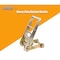Tie 4 Safe 1 Pack Heavy Duty 3" x 30' Ratchet Tie Down Strap Flat Hook for Farm Trailer Truck Yellow RT20R-1530-M12N-Y-1 - alternate 4